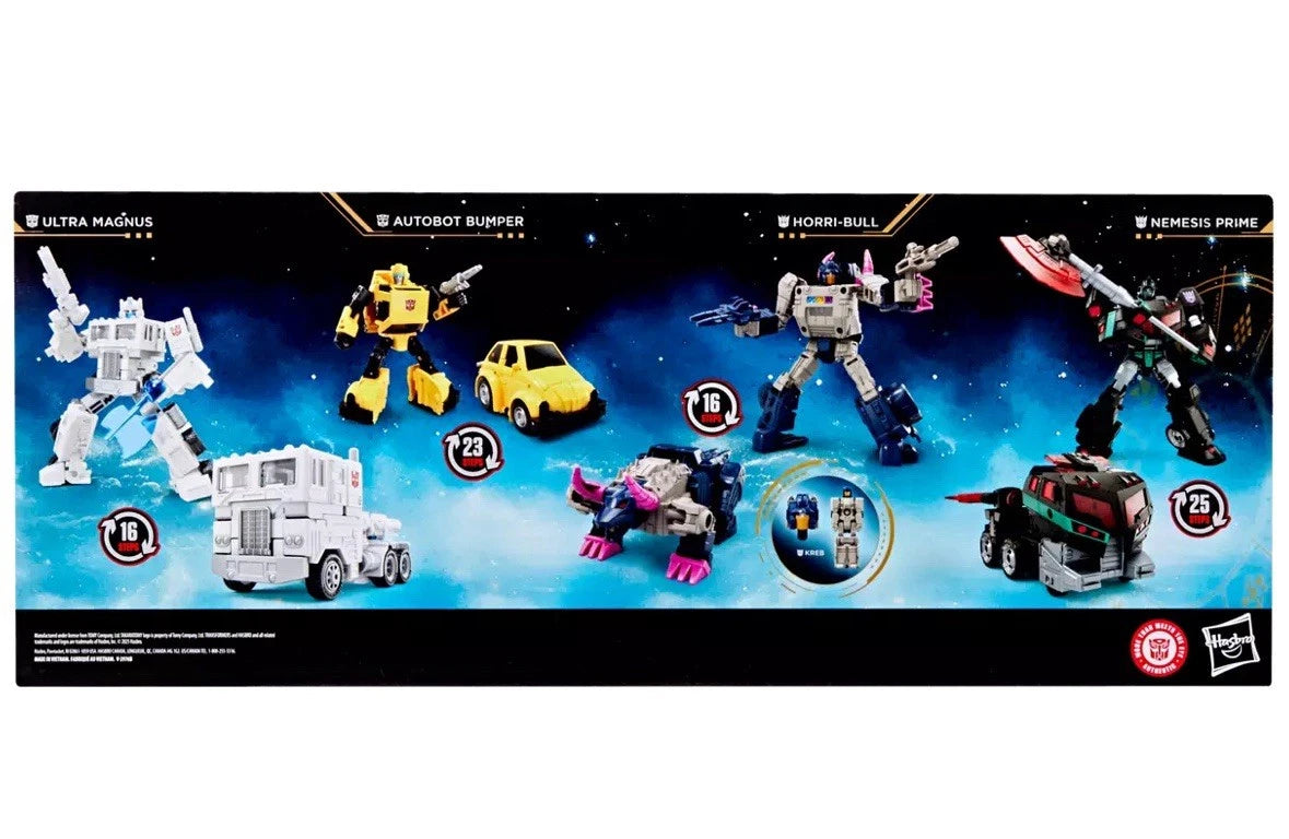 PreOrder Transformers Age of the Primes 4-Pack Nemesis Prime Ultra Magnus Horri-bull Bumblebee