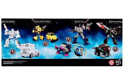 PreOrder Transformers Age of the Primes 4-Pack Nemesis Prime Ultra Magnus Horri-bull Bumblebee